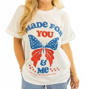 NEW GIRL DANGEROUS made for you and me t-shirt in white